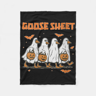 Damen Halloween Herbst Gans Blatt Geist Floral Her Fleecedecke