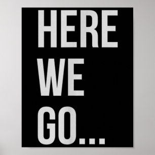 Damen Here We Go Xl Heather Blau Poster