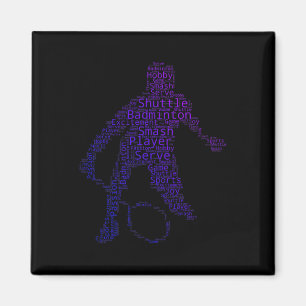Damen Herren Squash Badminton Federball Magnet