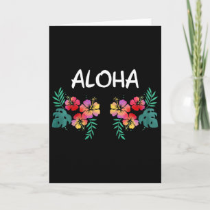 Damen Hibiskus Blumen Brust Hawaiian Aloha Hawa Karte