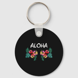 Damen Hibiskus Blumen Brust Hawaiian Aloha Hawa Schlüsselanhänger