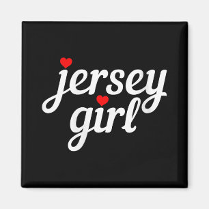 Damen Jersey Mädchen New Jersey Herz Lustig Süß Ne Magnet