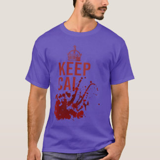 Damen Keep Calm Blutig Lustig Gruselige Horrorfilm T-Shirt