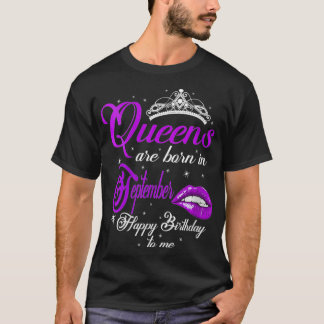 Damen Königinnen Geboren im September Zodiac Virgo T-Shirt