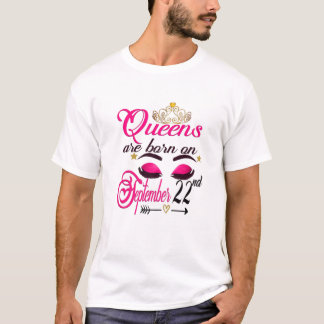 Damen Königinnen sind am 22. September Geboren T-Shirt