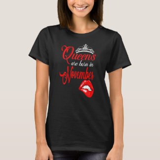 Damen Königinnen sind Geboren im November Zodiac S T-Shirt