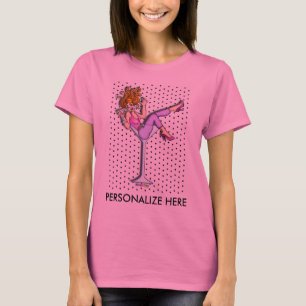 Damen Langarmshirt - Kleines Rot in Martini-Glas T-Shirt