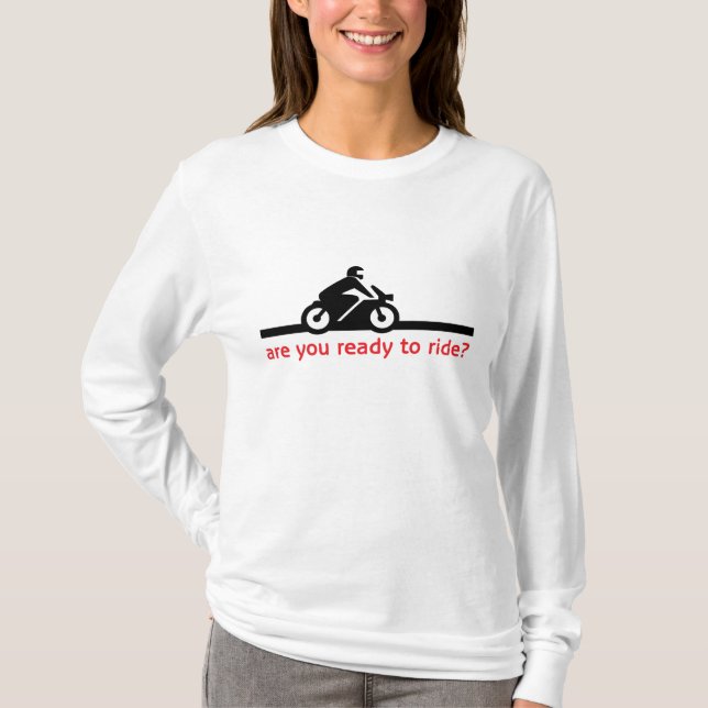Damen-langer Hülsen-BaumwollT - Shirt (Vorderseite)