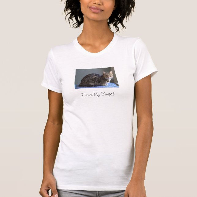 Damen-lässiges T-Shirt - i-Liebe meine bengalische (Vorderseite)