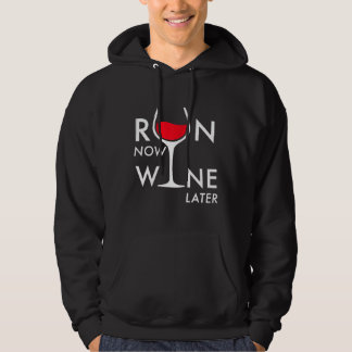 Damen Läufer T-Shirt Lauf Jetzt Wein Später Damen Hoodie