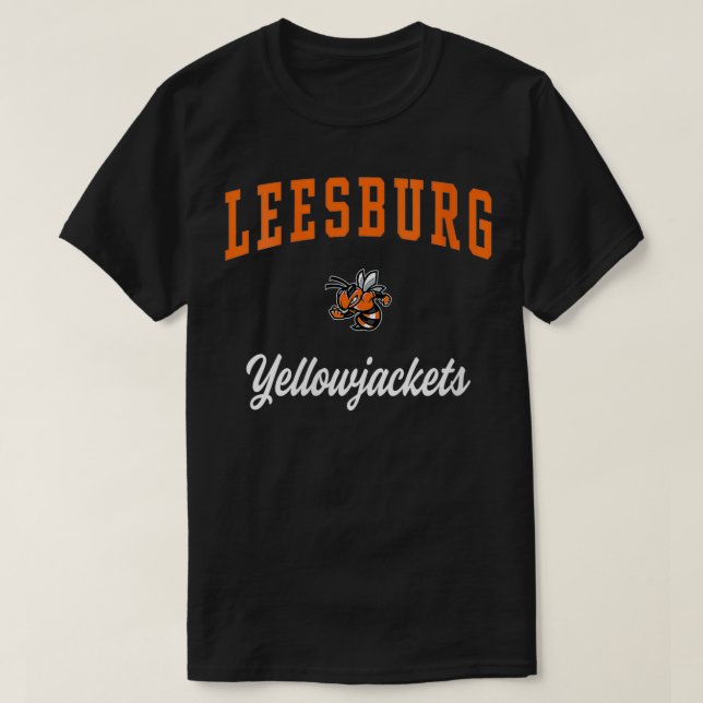 Damen Leesburg High School Yellowjackets VNeck T-Shirt (Design vorne)