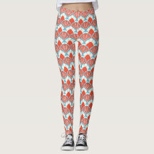 Damen-Leggings mit Kamm-Muster