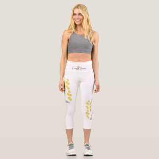 Damen-LEGGINGS mit Zitronen Capri Leggings