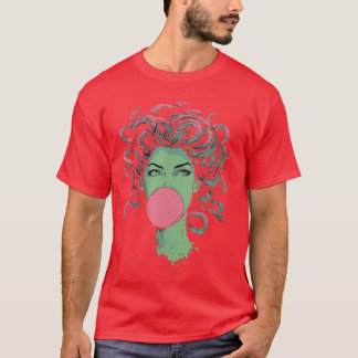 Damen Medusa Kaugummi Mythologische Schlangenhaar T-Shirt