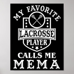 Damen Mein Lieblings-Lacrosse-Spieler Nennt Mich M Poster