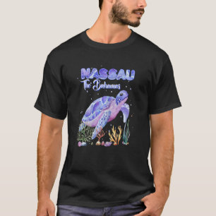 Damen Nassau Bahamas Meeresschildkröte Schnorchel  T-Shirt