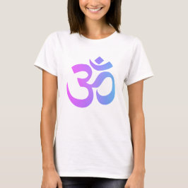 *~* Damen NeonOmbre rosa Blau OM auf Frauen T-Shirt