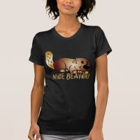Damen-Nizza Biber-T-Shirt lustige T, niedlicher