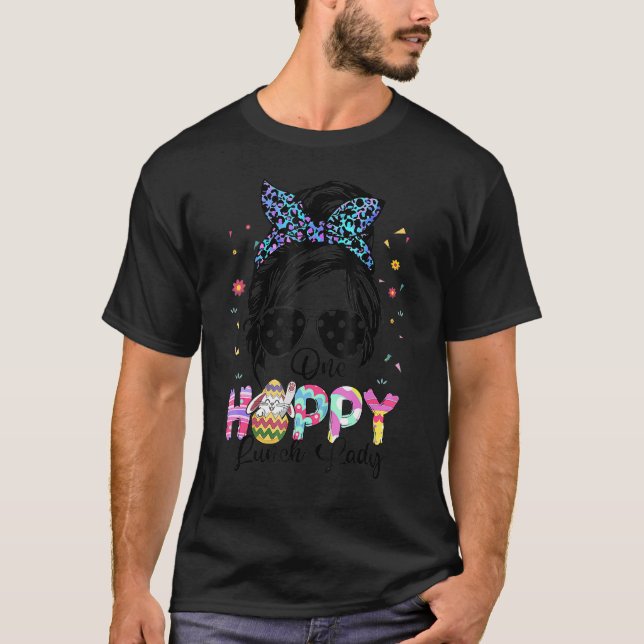 Damen One Hoppy Lunch Lady Cafeteria Stab Ostern T-Shirt (Vorderseite)