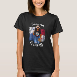 Damen Panama Princess Liebt Kaffee Panamaischer Af T-Shirt