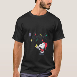 Damen Peanuts Weihnachten Santa Snoopy Ho Ho Ho V  T-Shirt
