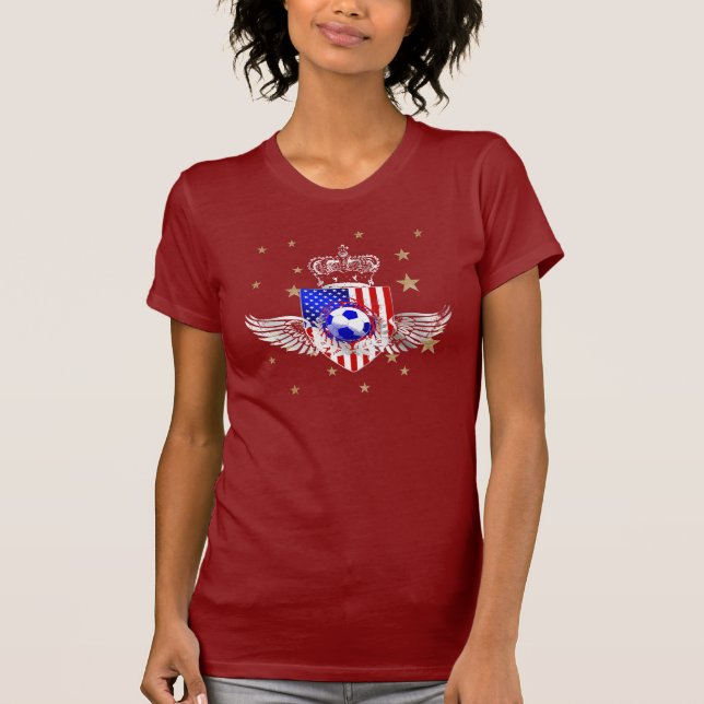 Damen-Petite Mädchen US-Fußball-T - Shirt (Vorderseite)