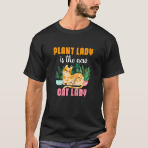 Damen Pflanzenlady Neue Katzenlady Gärtnerin Garte T-Shirt