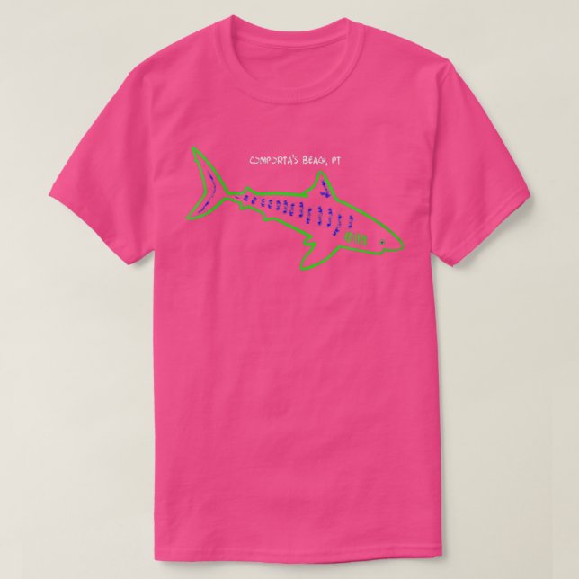 Damen Retro 80er Style Comportas Beach, PT Abstrac T-Shirt (Design vorne)