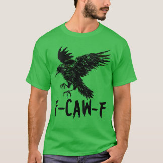 Damen Retro awF Schwarz Vogel Krähe Lustig Krähe V T-Shirt