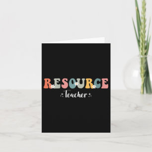 Damen Retro Groovy Resource Lehrer Anerkennung  Karte