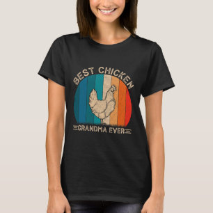 Damen Retro Hühnerdesign für Großmutter Funny Moth T-Shirt