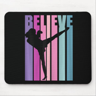 Damen Retro Kickboxen Damen Kickboxer Boxhandschuh Mousepad
