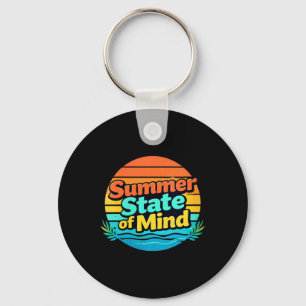 Damen Retro Sommer State of Mind Küstenuntergang Schlüsselanhänger