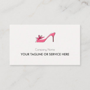 Damen-rosa Pumpen-Schuh-Hochzeit u. Brautschuhe Visitenkarte