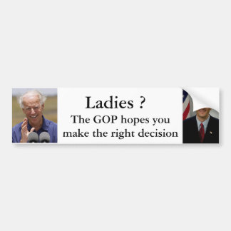 Damen? Ryan oder Biden Autoaufkleber