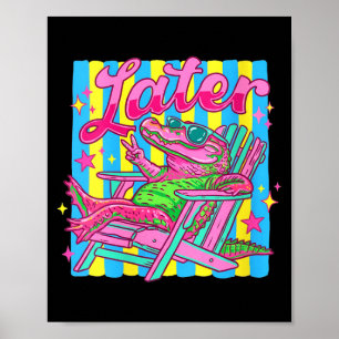 Damen See Ya Gator Lehrer Kinder Sommerferien Poster
