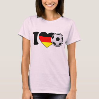 Damen-Shirt Deutschland - "I Liebe Fußball" Deutsc T-Shirt