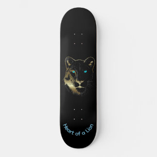 Damen Skateboard, Herz eines Löwen Skateboard