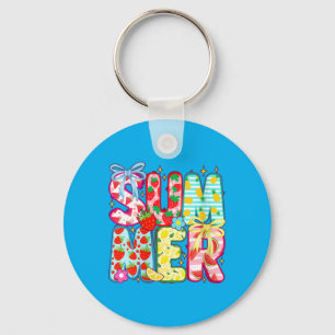 Damen Sommer Shirt Süße Früchte Buchstaben Erdbeer Schlüsselanhänger