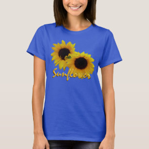 Damen-Sonnenblumen-T-Shirts Bio-Sonnenblumen-Shirt T-Shirt