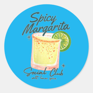 Damen Spicy Margarita Social Club Att Lime Spice Runder Aufkleber