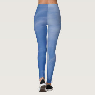 Damen Sportlich Chic Activewear Blau Himmel Leggings