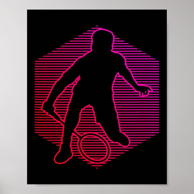 Damen-Squash Herren-Shuttle Badminton  Poster (Vorne)