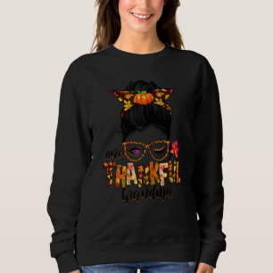 Damen Süße Eine Dankbare Oma Unordentlicher Knoten Sweatshirt