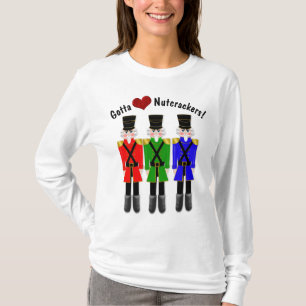 Damen-T - Shirt, lange Hülse, Liebe-Nussknacker, T-Shirt