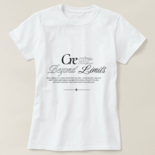 Damen-T-Shirts-Design jenseits der Grenzen erstell T-Shirt