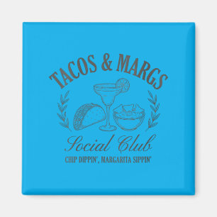 Damen-Tacos Margs Social Club Chip-Dippin Magnet