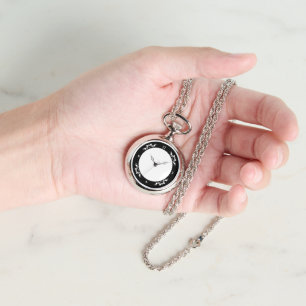 Damen-Uhr mit Silber-Schwarz dekorativ zum Umhänge Armbanduhr