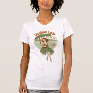 Damen Ukulele-Damen-#1 beleuchten kurzen Hülse T - T-Shirt