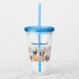 Damen und Herren, die durch den Park spazieren Acryltrinkbecher